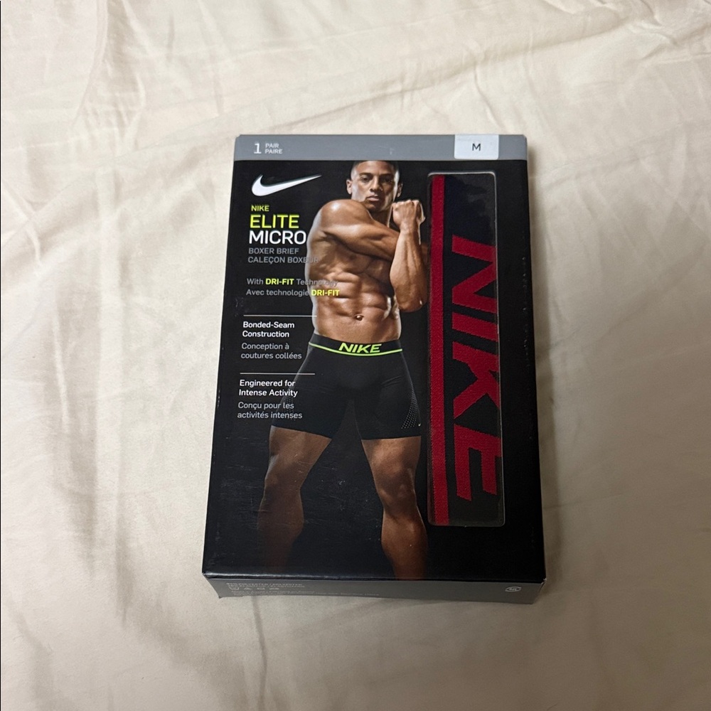 Nike Elite Micro Men's Boxer Briefs - red/black